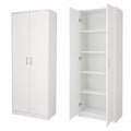 Armoire moderne avec étagères ajustables et portes doubles, idéale pour bureau et dortoir