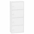 Meuble de Rangement Blanc à Portes en MDF