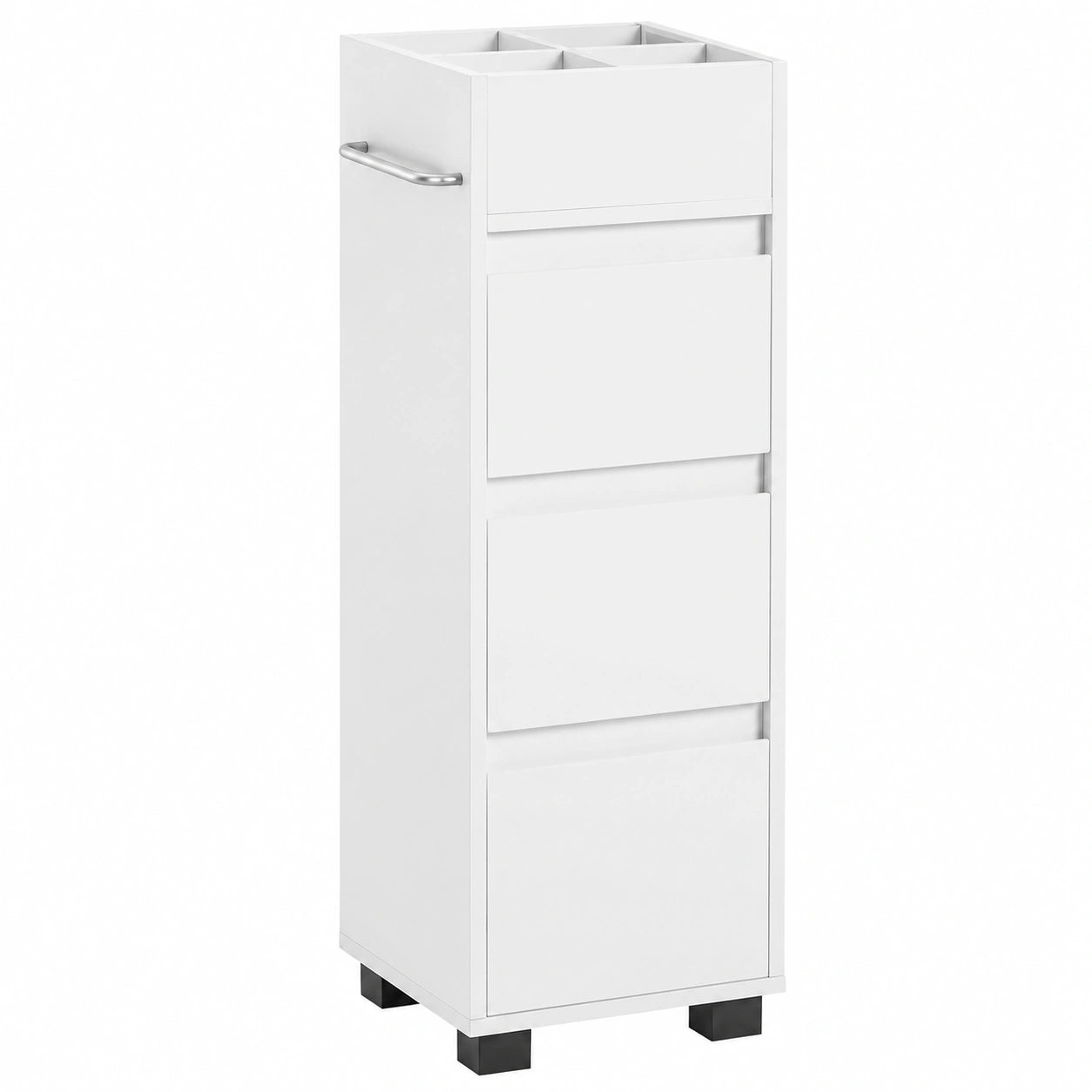 Petite armoire de salle de bain avec tiroirs et compartiments