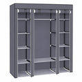 Armoire portable en tissu avec housse et plusieurs compartiments pour vêtements