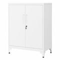 Caisson de rangement de bureau en acier verrouillable blanc