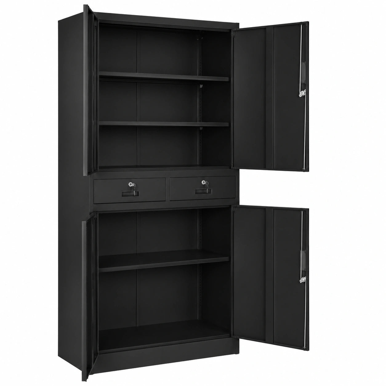 Armoire de Rangement en Métal avec Serrure et Tiroirs