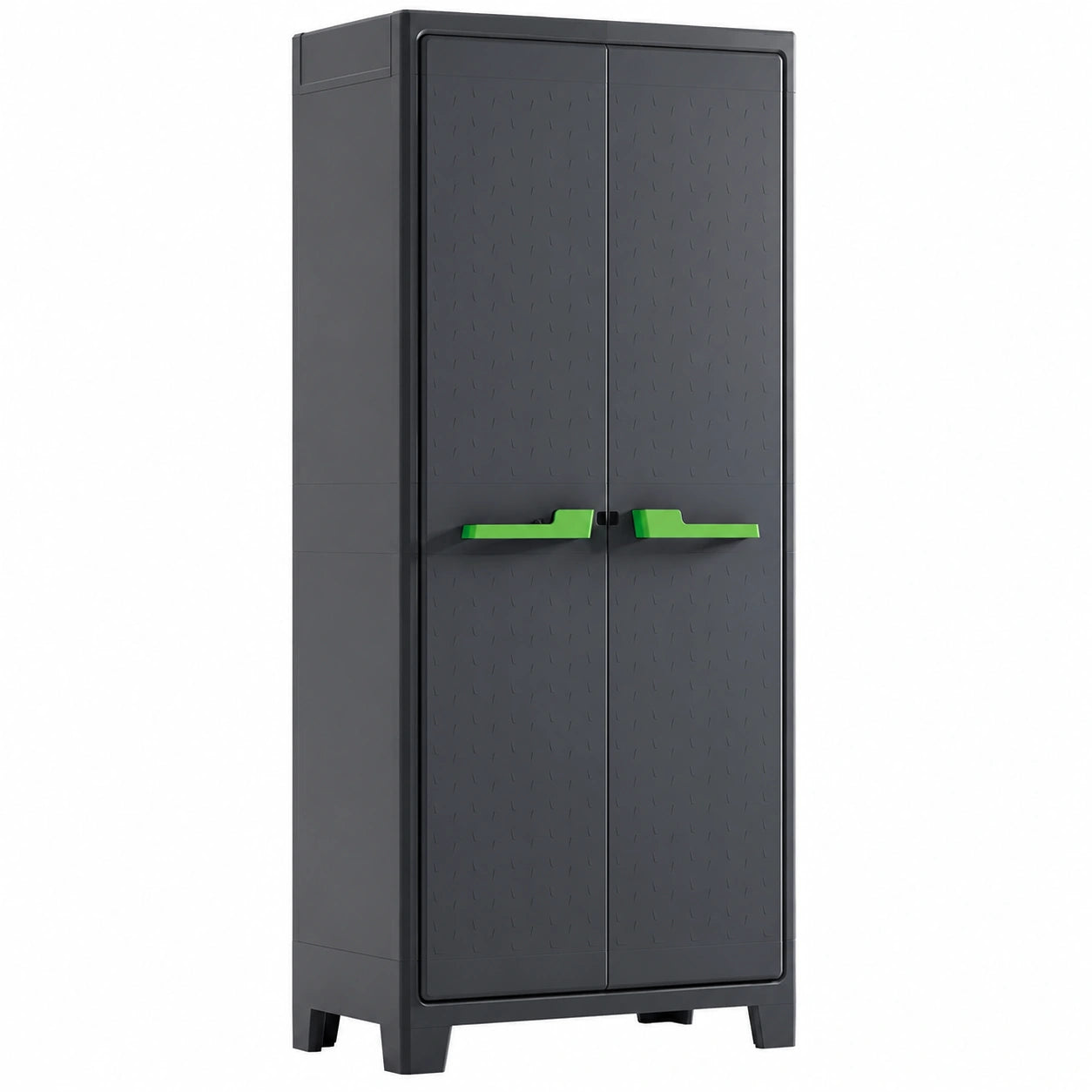 Armoire Haute en Résine avec Étagères Modulables pour Cuisine et Garage