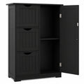 Armoire de Salle de Bain 3 Tiroirs avec Étagère Réglable