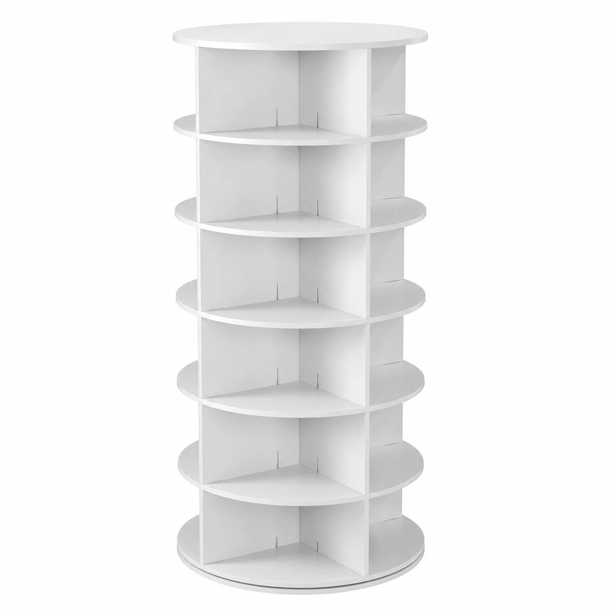 Étagère à Chaussures Rotative à 7 Niveaux pour 28 Paires, Organisateur à 360° pour Chambre et Salon