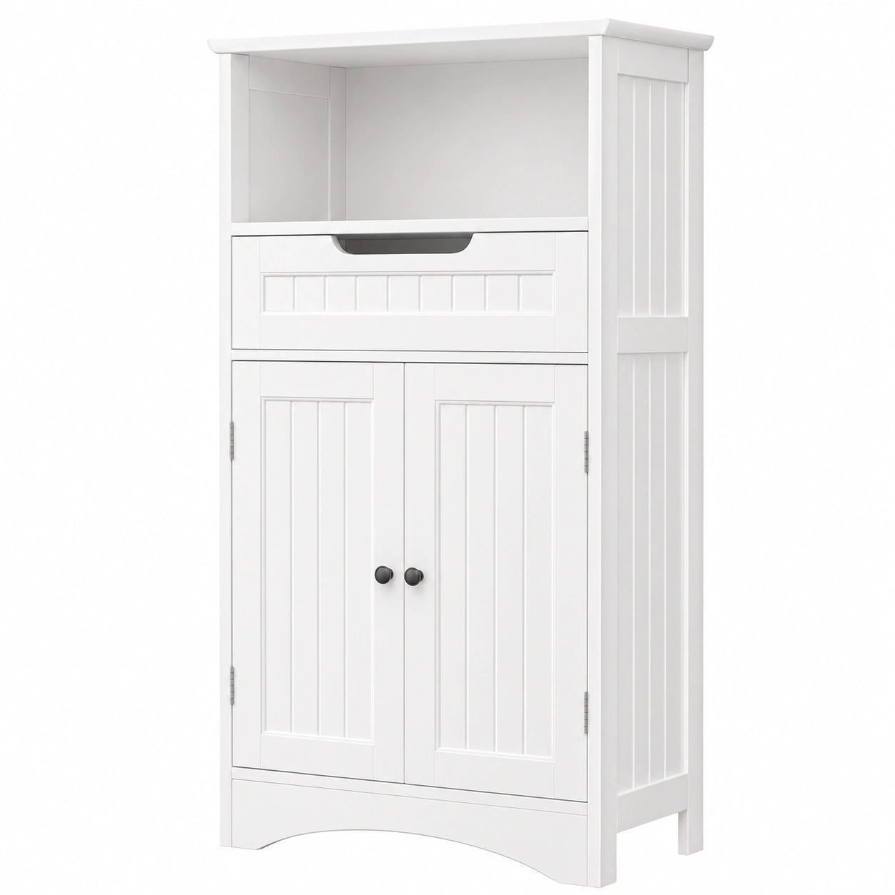 Armoire de Rangement avec Tiroir et Portes, Étagères Ajustables pour Intérieur