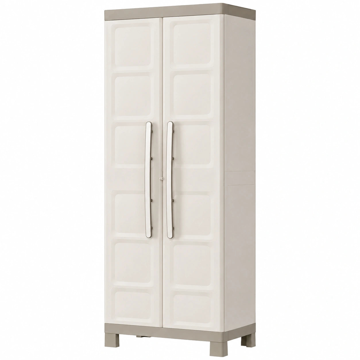 Armoire de Rangement Multifonction en Résine - Étagères Modulables et Pieds Surélevés pour Cuisine, Garage ou Atelier