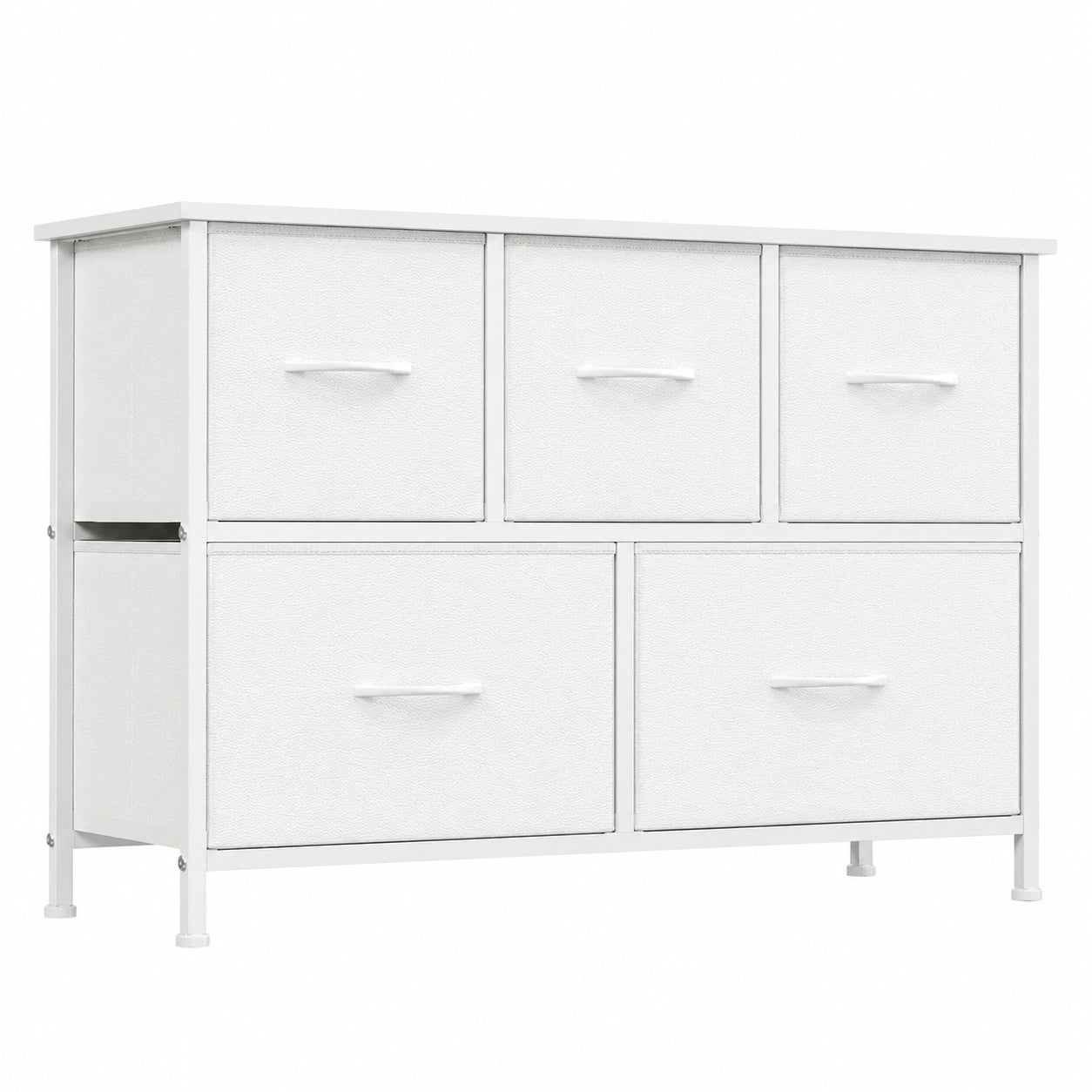 Commode en tissu avec cinq tiroirs pour chambre et salon