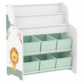 Commode de Rangement pour Enfants avec Étagères et Tiroirs en Tissu, Idéale pour Chambre ou Salle de Jeux, Vert