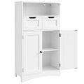 Armoire de Salle de Bain avec Tiroirs et Étagère Réglable, Meuble de Rangement Polyvalent